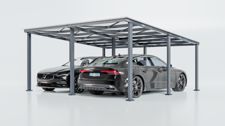 Carport wizualizacja rozbudowa dach poliwęglan